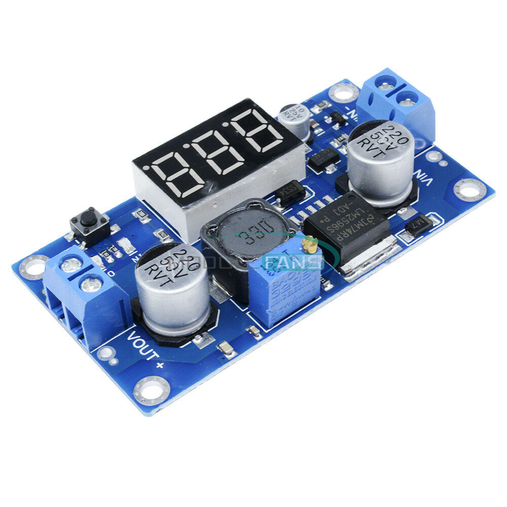 LM2596 Adjustable Step Down Power Converter DC 4V-40V To 1V-37V LED Voltmeter HO