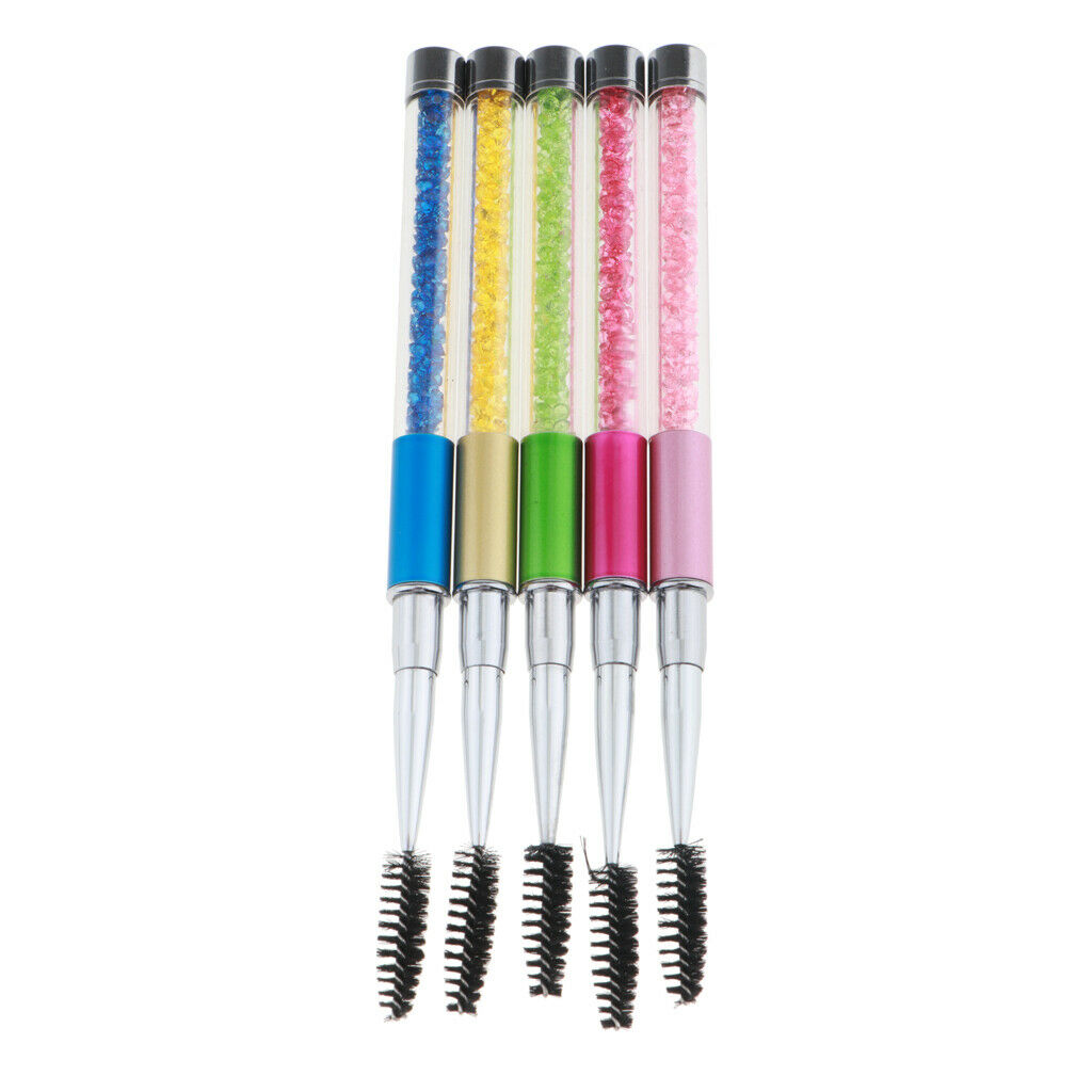 5tlg. Eyelash Brush Set Eyelash Extension Make Up Mascara Brush (Rhinestone