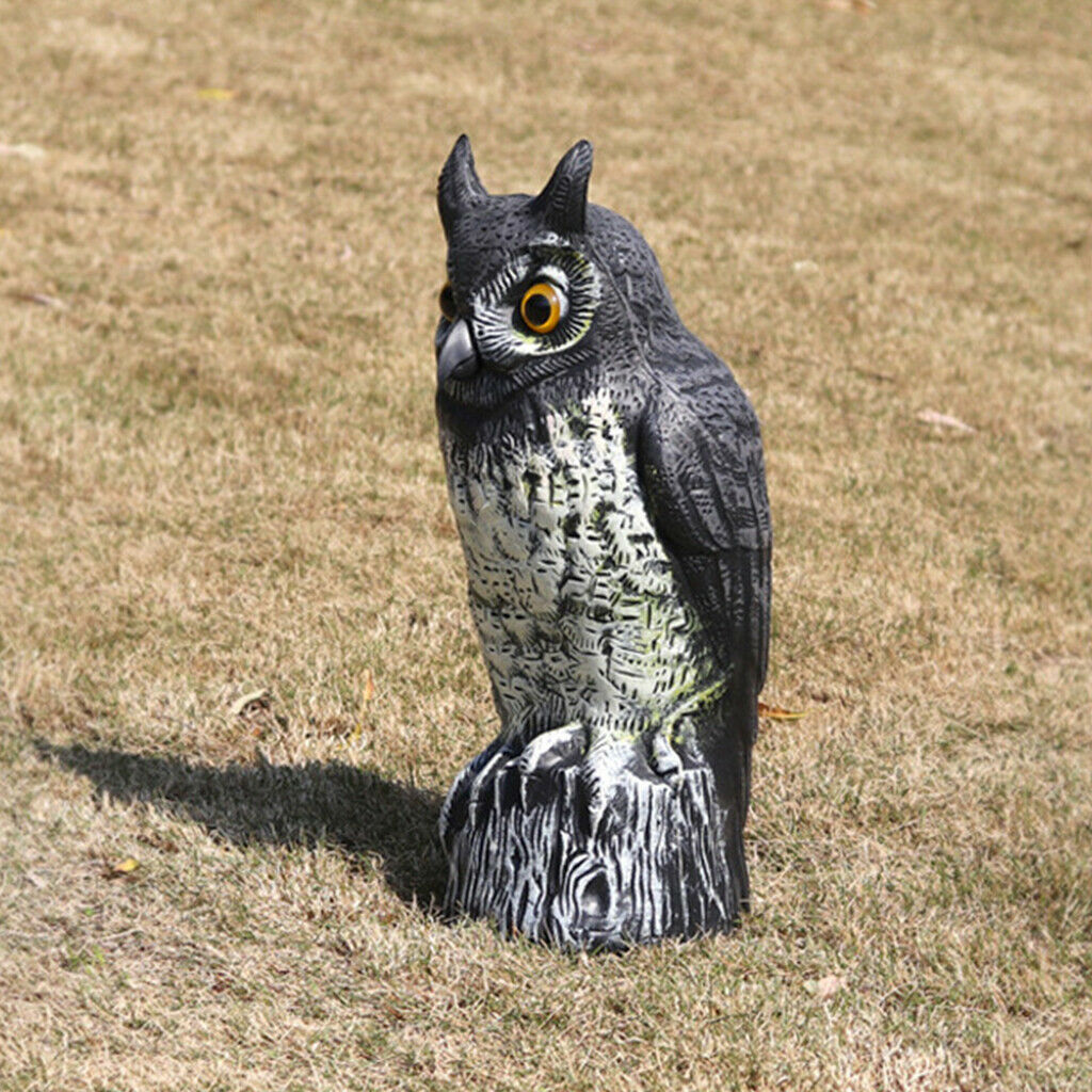 2x Realistic Owl Scarecrow Bird Deterrents Garden Protector Scare Birds Away