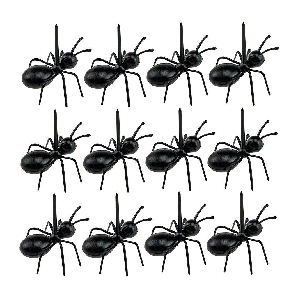 60x Ants Shaped Mini Cake Snack Fruit Forks Cocktail Party Picks Novelty