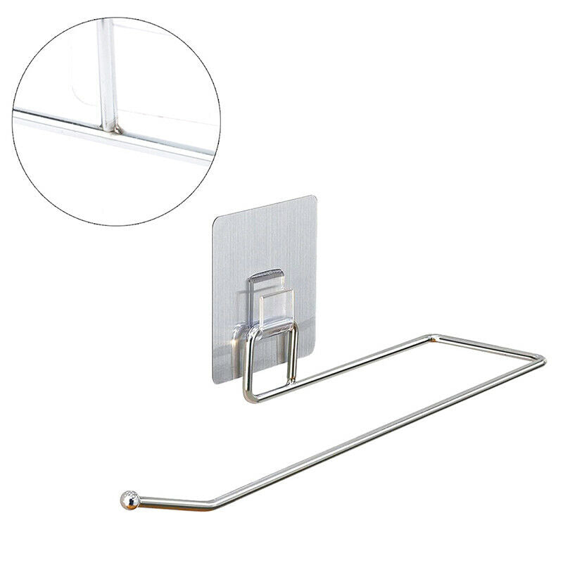 Stainless Steel Kitchen Paper Holder Towel Bathroom Wall Mounted Cabinet .l8