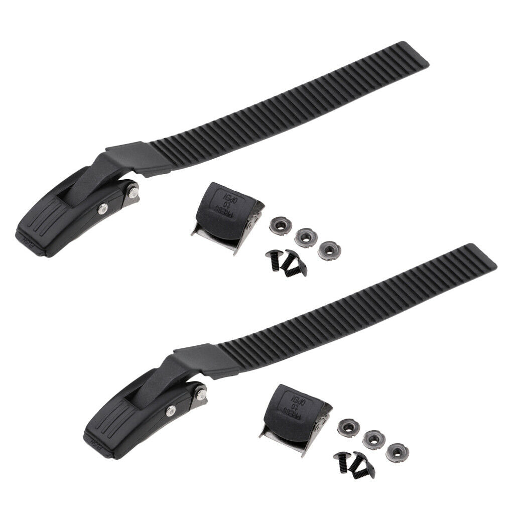 2 Set Premium Replacement PP Inline Skate Fixing Band Strap + Mounting Screws