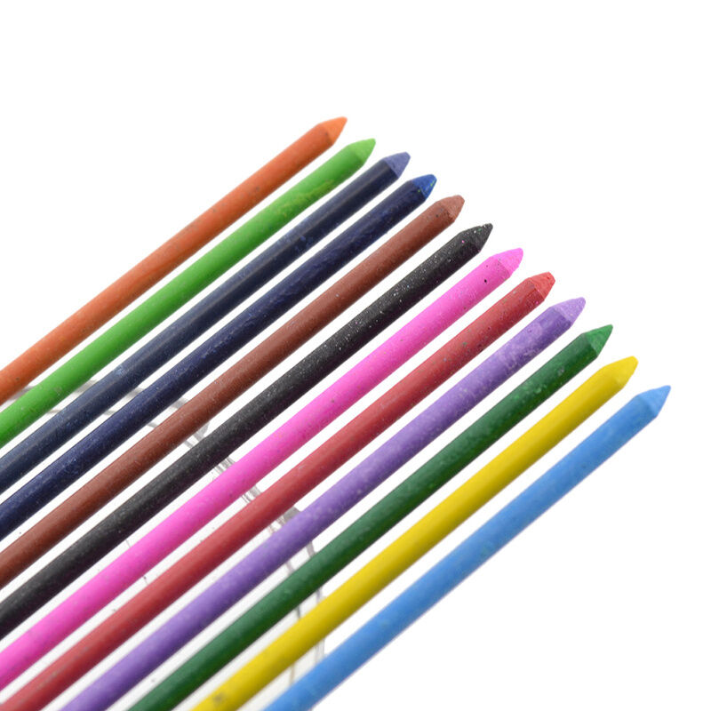 1 Set 12 Colors 2mm Lead Refills for Mechanical Pencil Stationery Painting New
