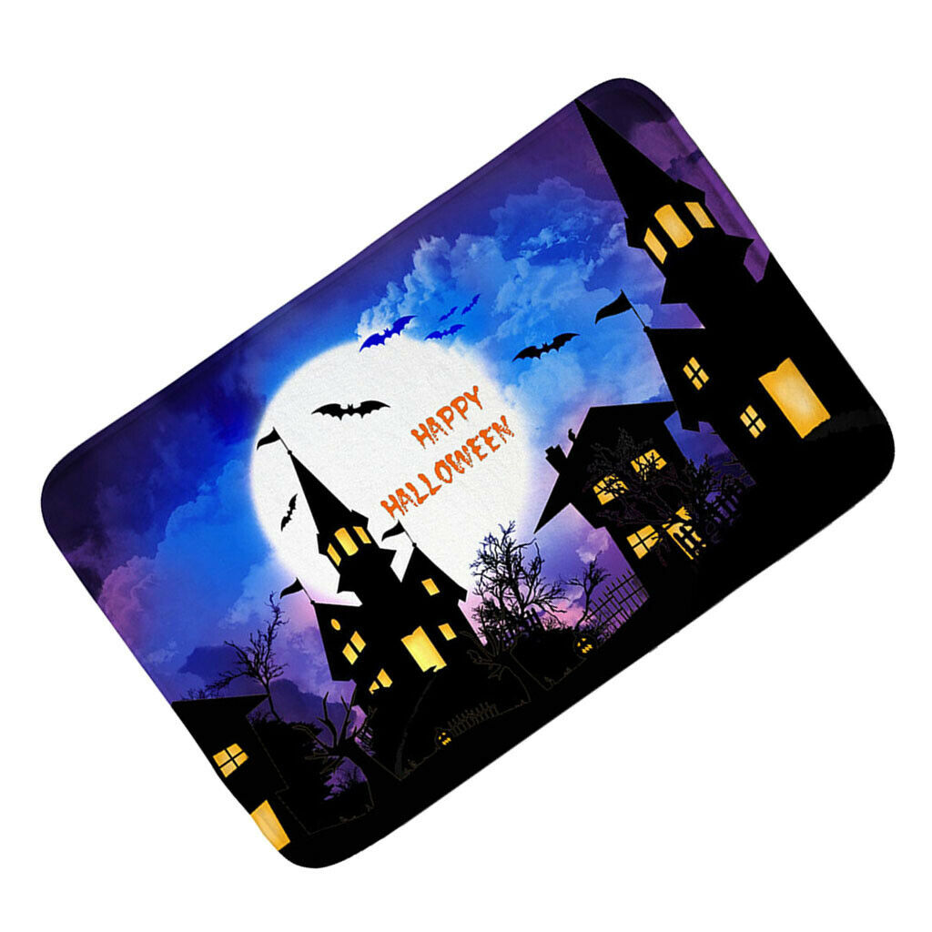 Halloween Bath Non-slip Soft Absorbent Bathroom Mat Kitchen Floor Carpet 9