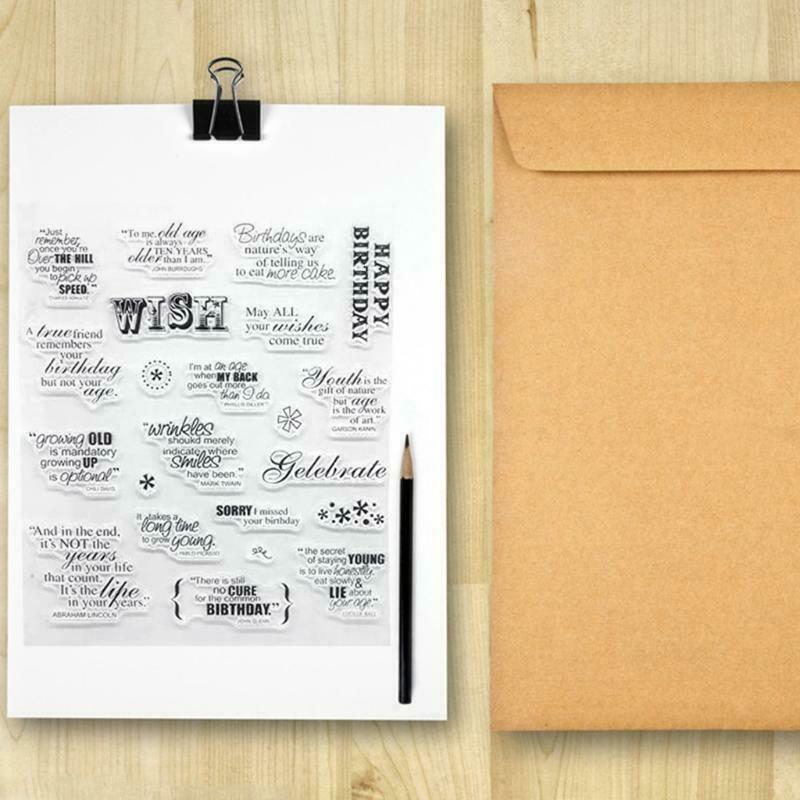 Wish Blessing Silicone Clear Seal Stamp DIY Scrapbooking Embossing Photo Album