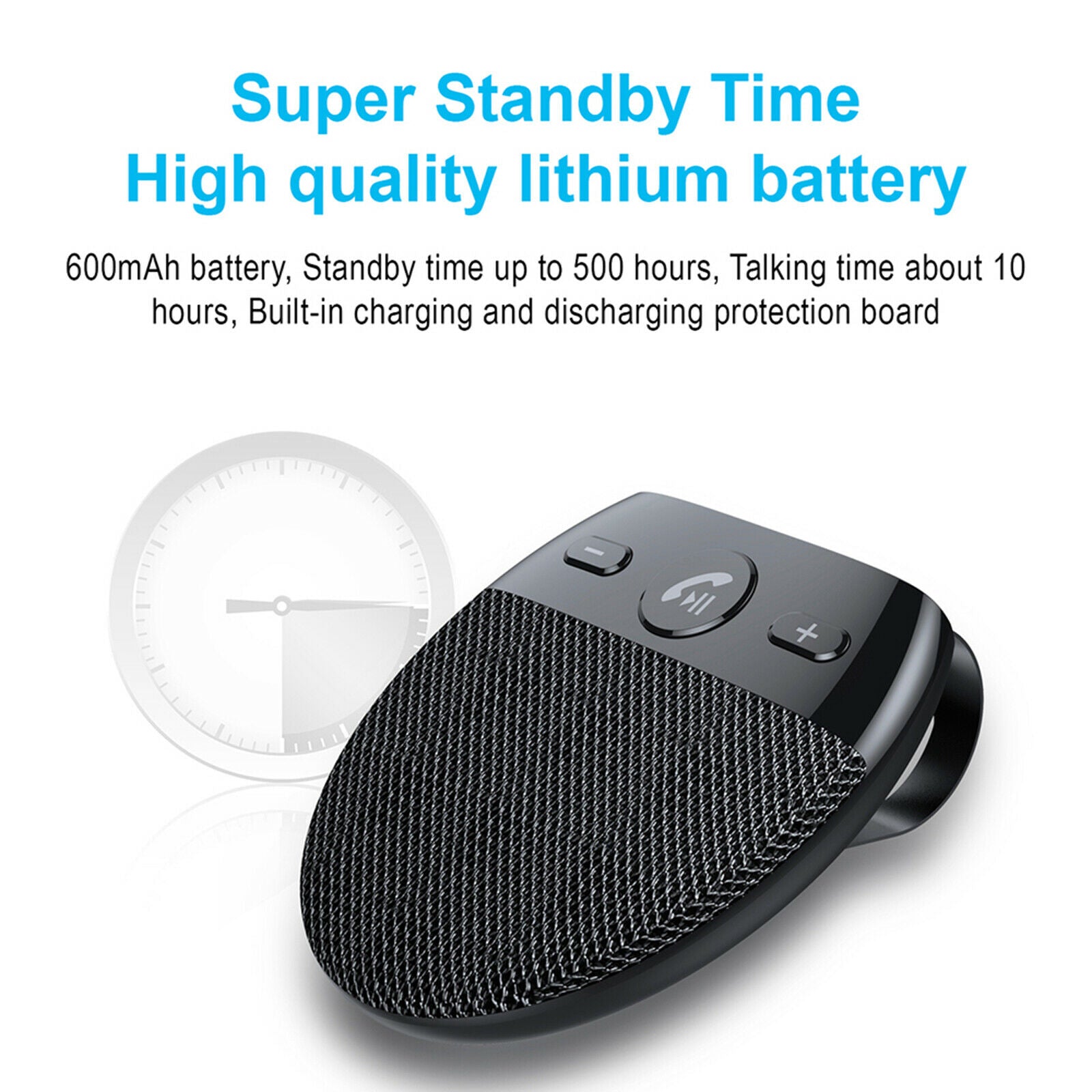 Bluetooth Car Speaker with Visor Clip Receiver on Sun Visor Music Player Auto