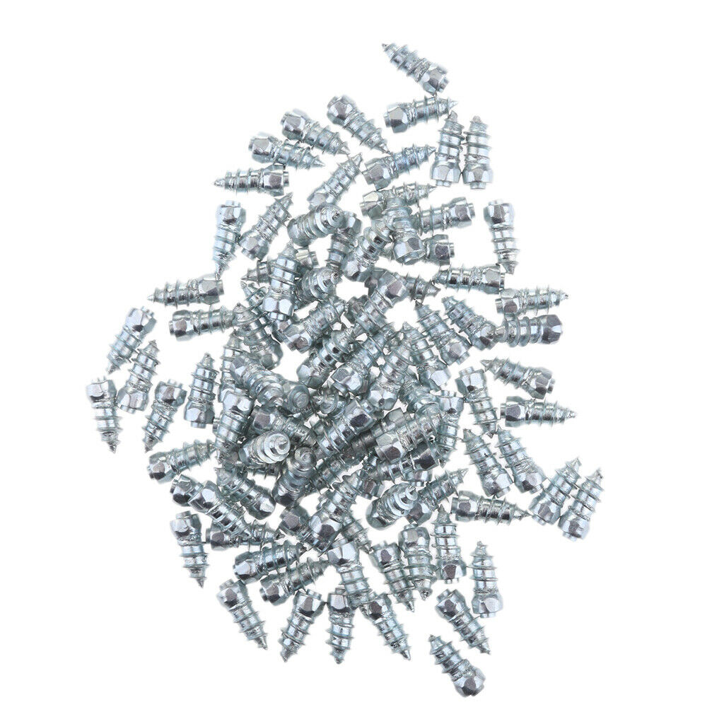 100pcs Alloy Motorcycle Car Tire Anti-slip Stud Screws Snow Spikes H15 15mm