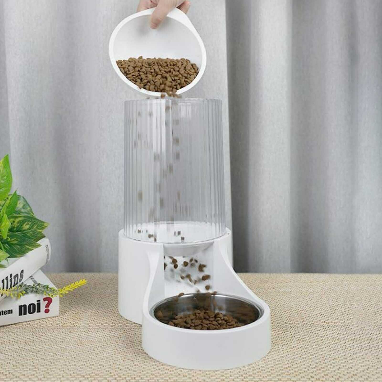 Automatic Pets Food Dispenser for Dog Cat Feeder Auto Dish Bowl Drinker 2.7L