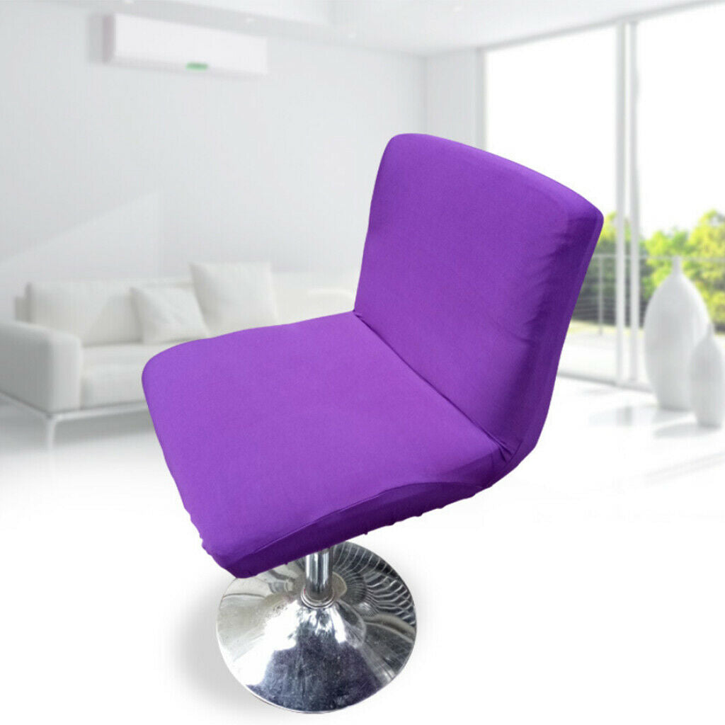 4Pcs Purple Removable Short Kitchen Dining Bar Club One-piece Bar Stool Chair