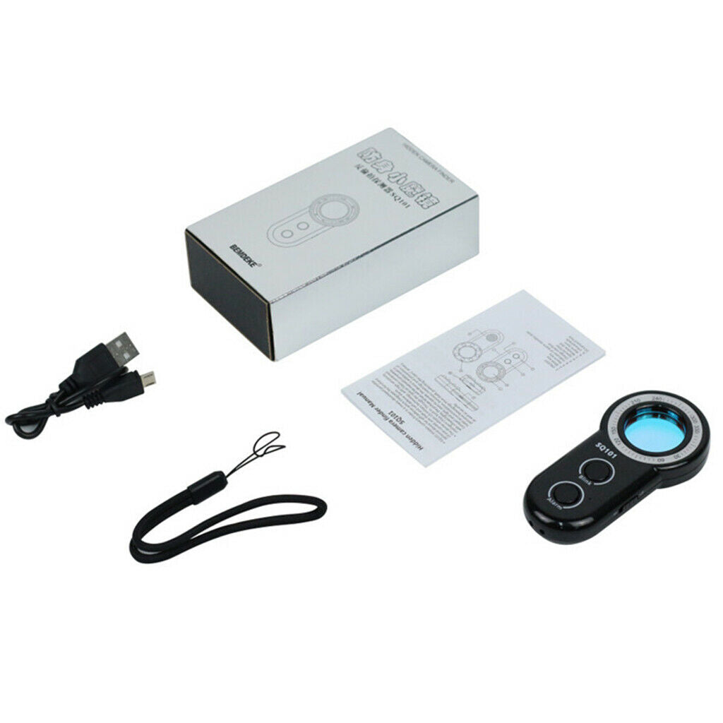 Camera Detector Finder Scanner w/LED Lights Anti-Theft Alarm for Travel Hotels