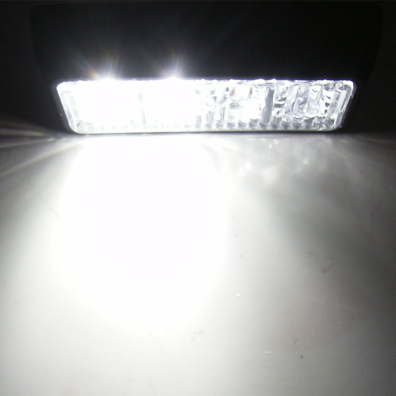 2pc 4LED White Car SUV Truck Pickup Emergency Warning Flash Strobe Light Bar 12V