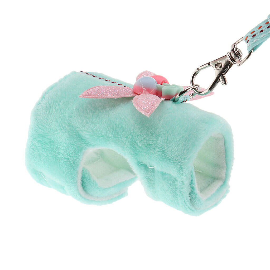 2 Set Soft Small Animal Pet Hamster Chinchilla Harness Vest Leash Lead S