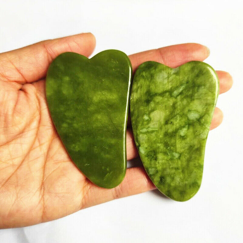 Gua Sha Board Scraper Natural Jade Stone Guasha Massage Tool Care Healthy NeBDA