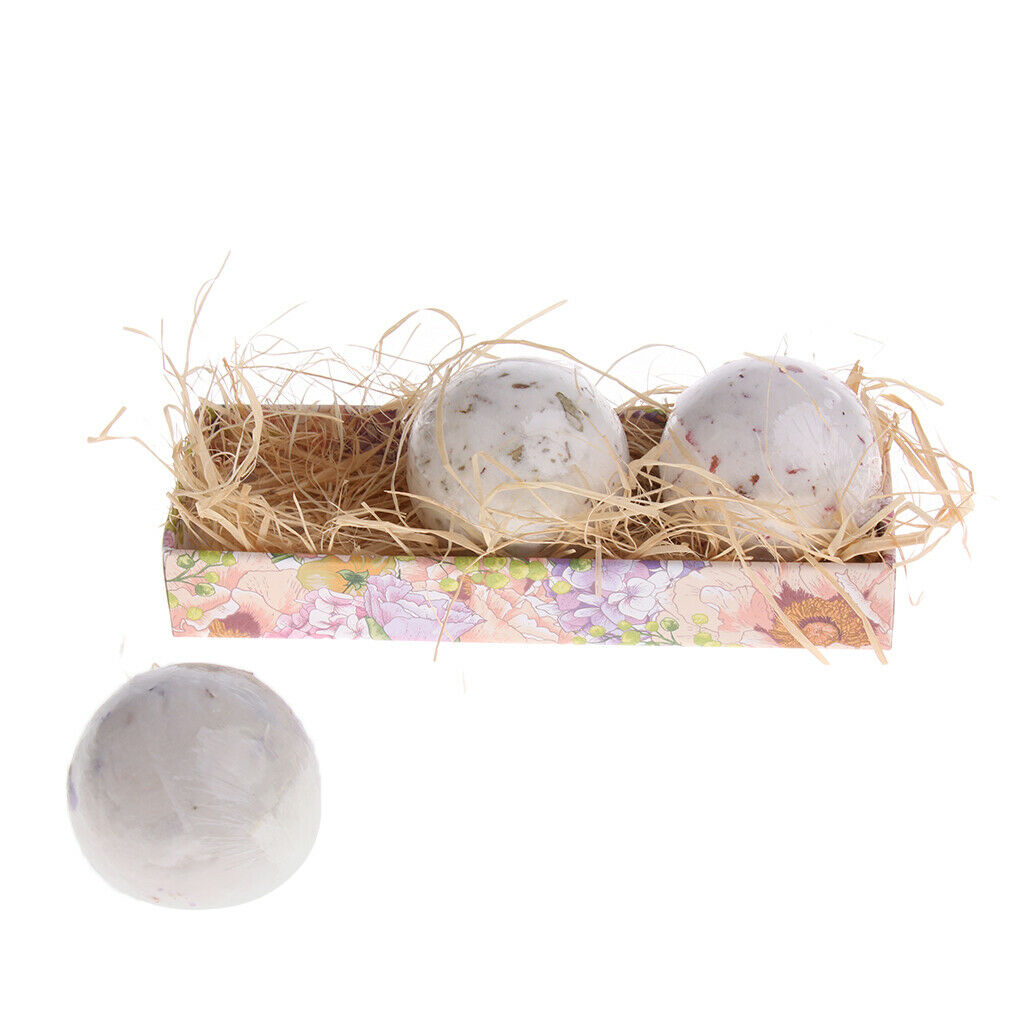 3pcs Women Scented Bath Salt Moisturizing Fizzies Bubble SPA  Balls Set