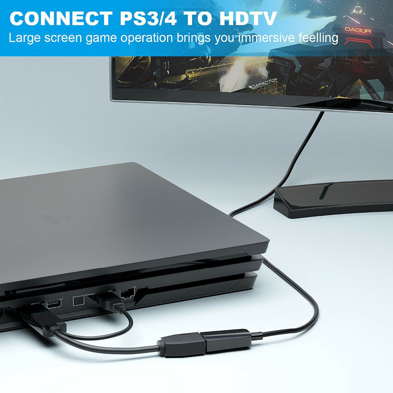 HDMI to DisplayPort Adapter/Converter 4K 60Hz,PC to Monitor Male HDMI to DP