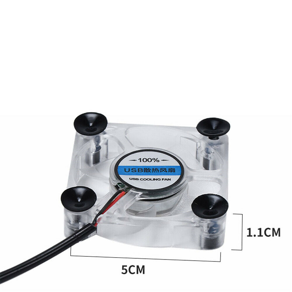 Mini Mobile Phone Cooling Fan Silicone Suction Cup Bottom USB Charging Cooling