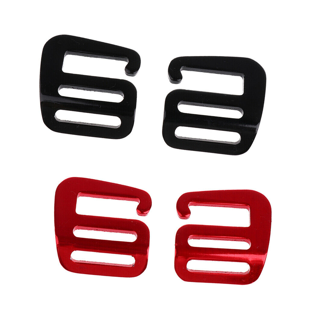 4 Pcs 1 Inch G Hook Strap Outer Strap Buckle 25mm Black Red