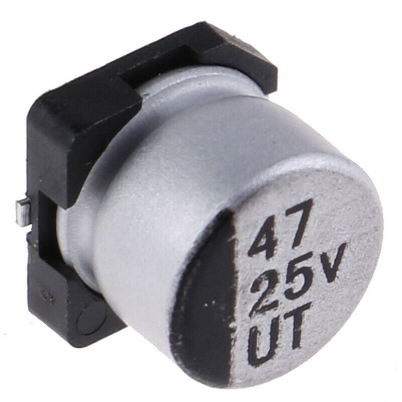 20 pcs SMD electrolytic capacitors with specifications of 6.3*5.4 mm 25V 47uF Qx