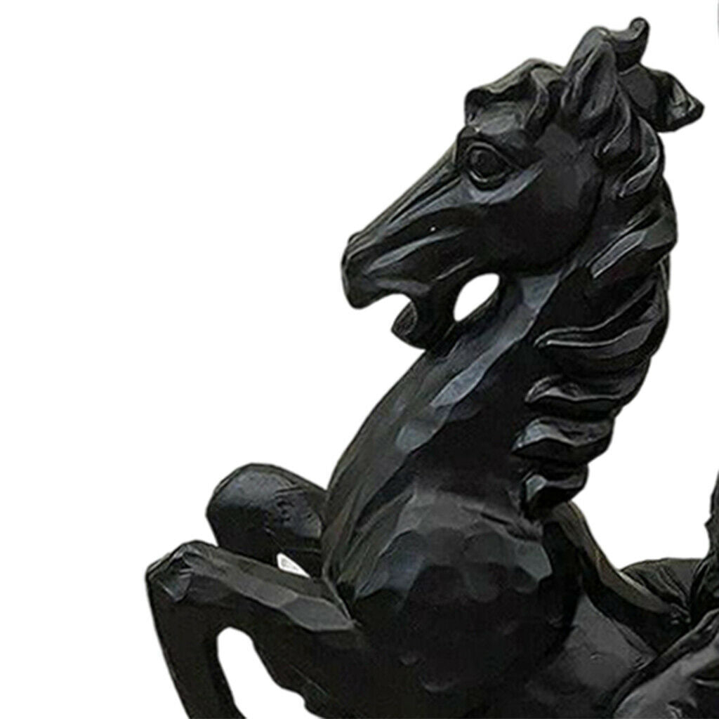 Headless Horseman Statue Ornament Horror All Black for Halloween Desktop