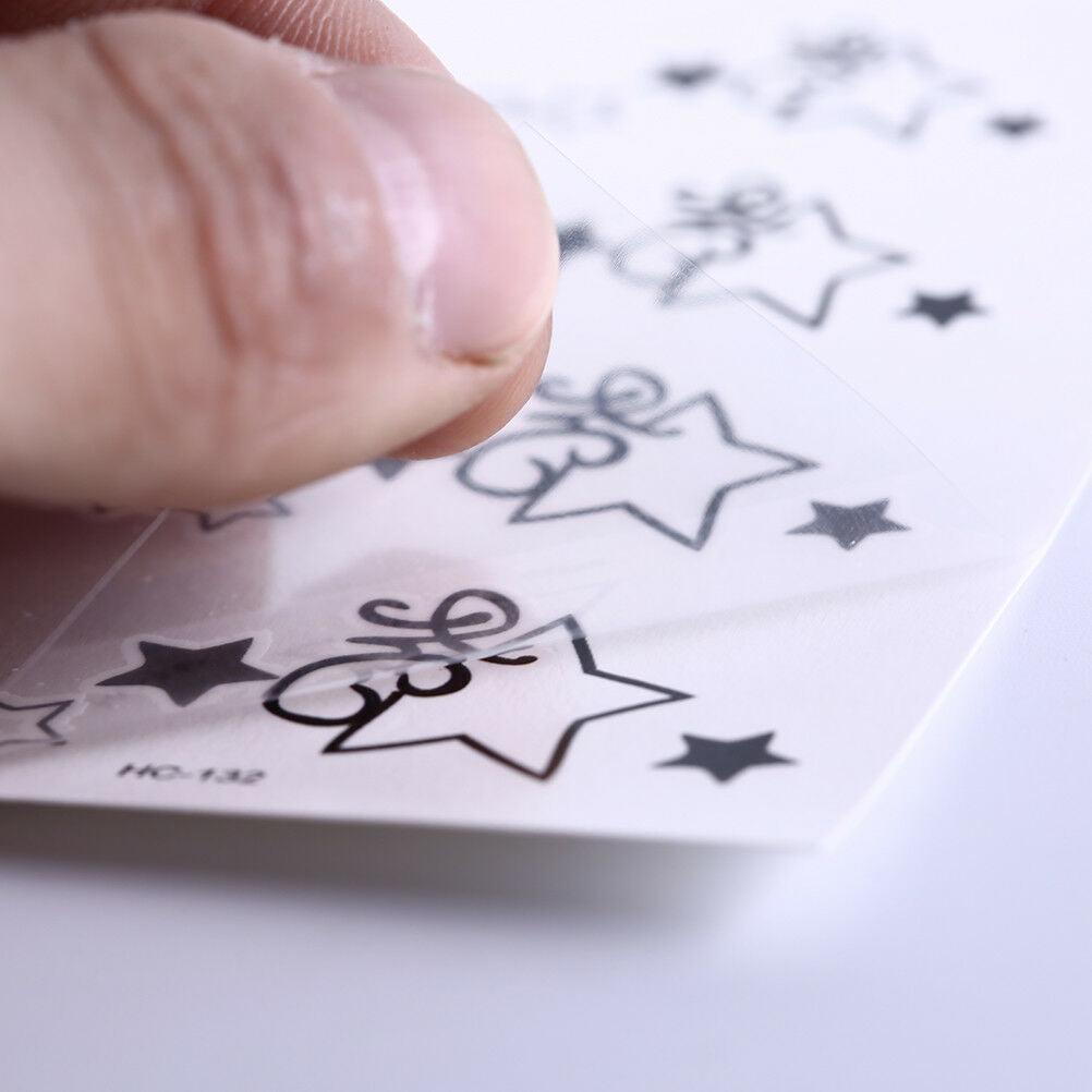 Cute Waterproof Star Arm Temporary Tattoo Stickers Body Art Removable Tatoos BDA