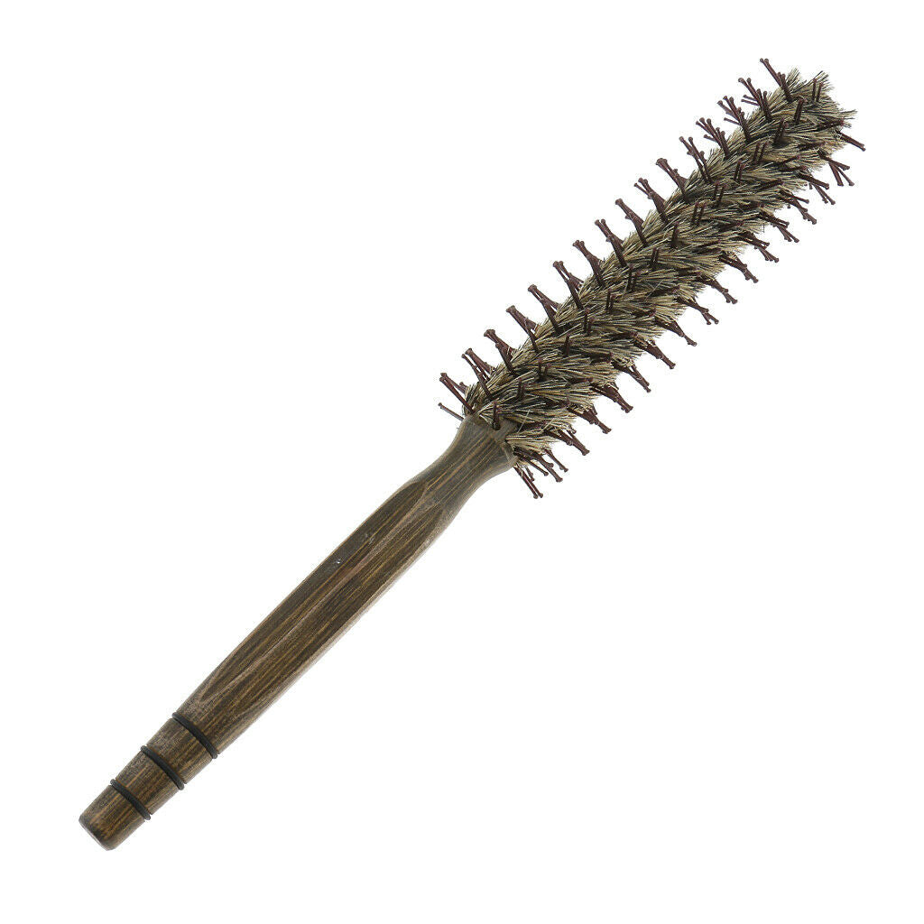 Hair Brush Round Curling Roller with Anti-static Wooden Handle