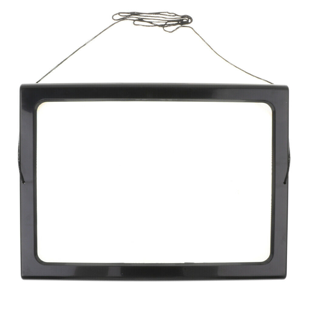 Large Full Page Magnifier with 4 LED Lights, Foldable Stand Legs, 3x