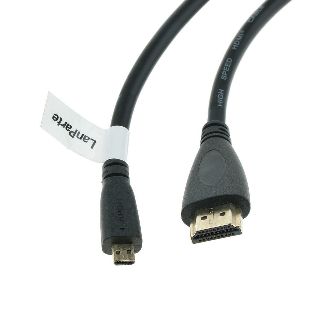 Lanparte 80mm Mirco to HDMI Power Cable Cord Wire for HD DSLR Video Shooting