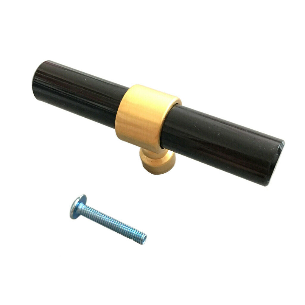 Kitchen Pull Handle Acrylic Cupboard Door Spindle Rod Bar Black 81mm