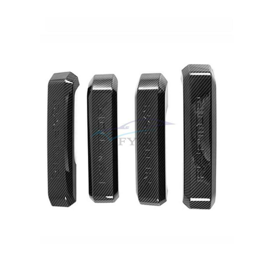 4x ABS Carbon Fiber Exterior Car Interior Door Handle Trim For Ford F150 2015-19