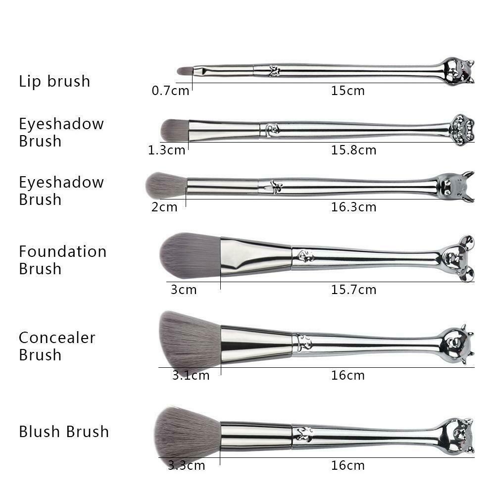 12pcs/set Premium Nylon Foundation Powder Concealers Eye Shadows Blusher