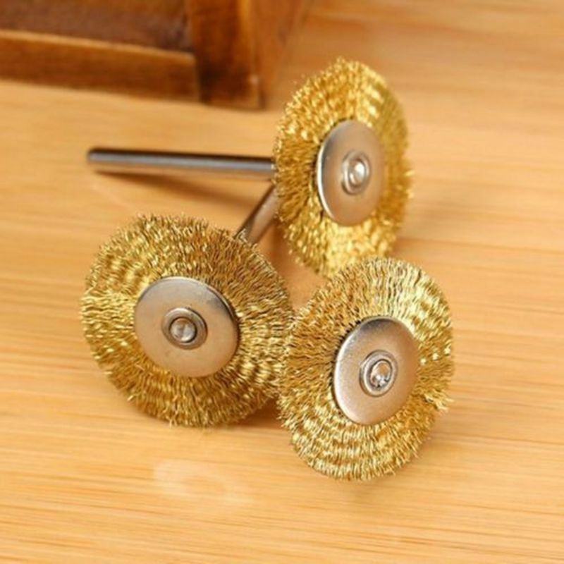 25mm Brass Wire Wheel Brush Cup for Weld Die Power Grinder Rotary Drill   15Pcs