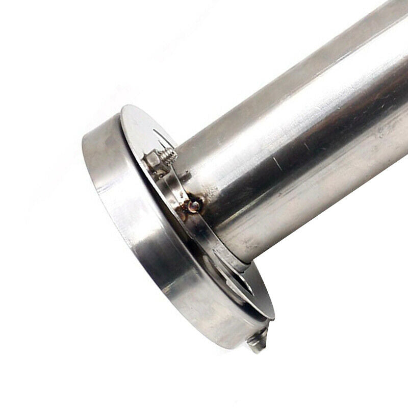 110mm 4.5'' Car Stainless Steel Metal Chrome Exhaust Muffler Silencer Pipe Solid