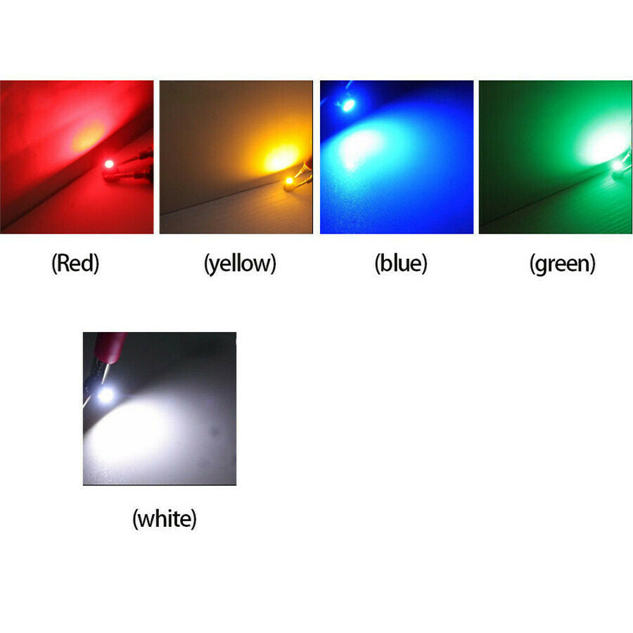 30pc 0.2 W low power Neo Wedge LED lamp White Blue Green Red Yellow each of 6pc