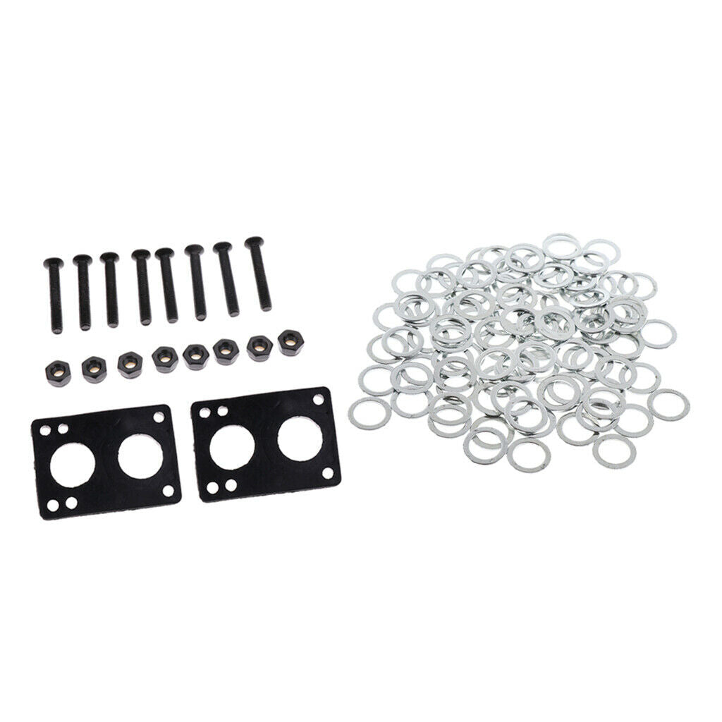 Speed Washers + Riser Pads + Screw Nuts for Skateboards and Longboards Truck
