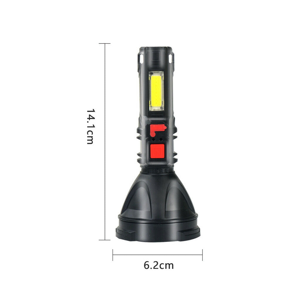 Super Bright Torch LED Flashlight USB Rechargeable Light for Camping Outdoor