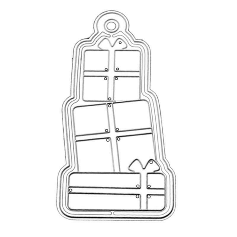 Metal Cutting Dies Stencil Christmas Presents Shape Combination Embossing Dies