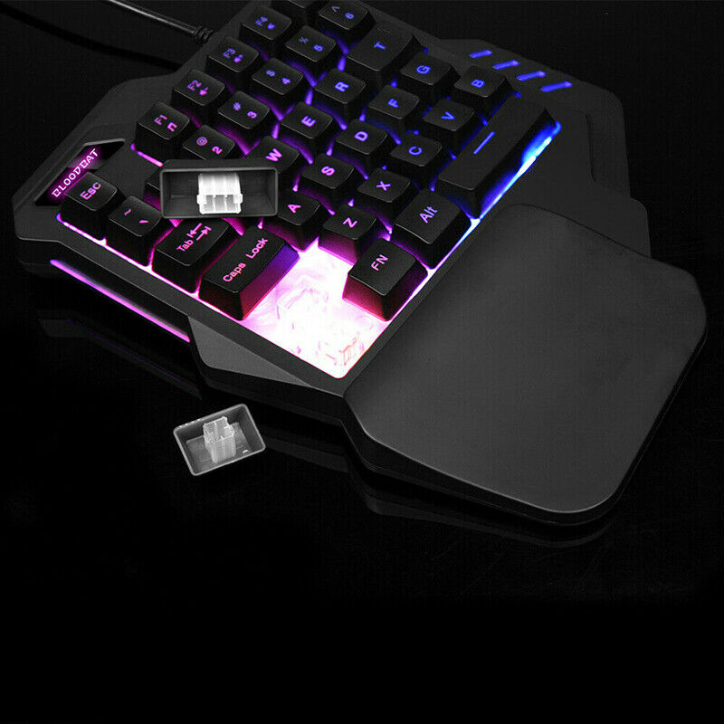USB Gaming Wired Keyboard Mouse Set Kit Anti-slip Wheel For PC PS4 Xbox One 360