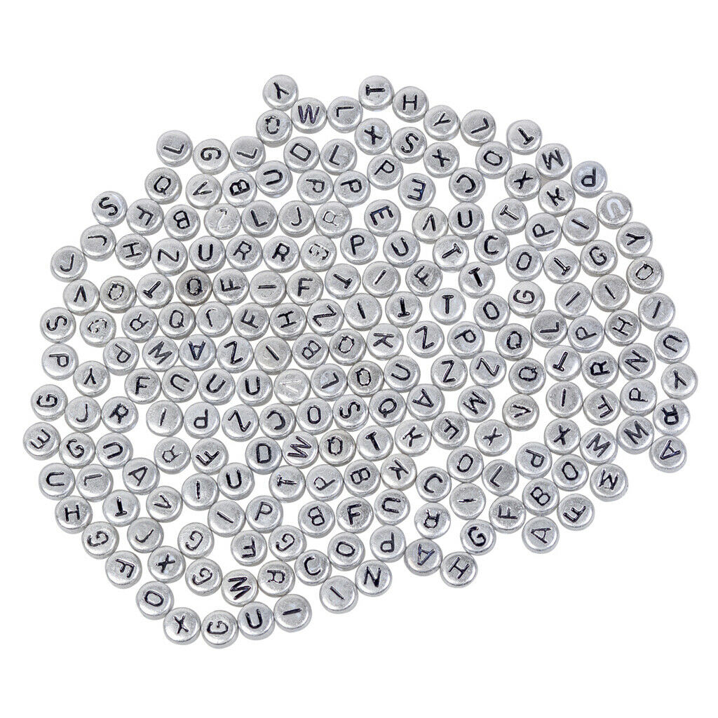 200 Pieces Colorful Acrylic Beads Charm Alphabet Letter Bead DIY Jewelry 6 #