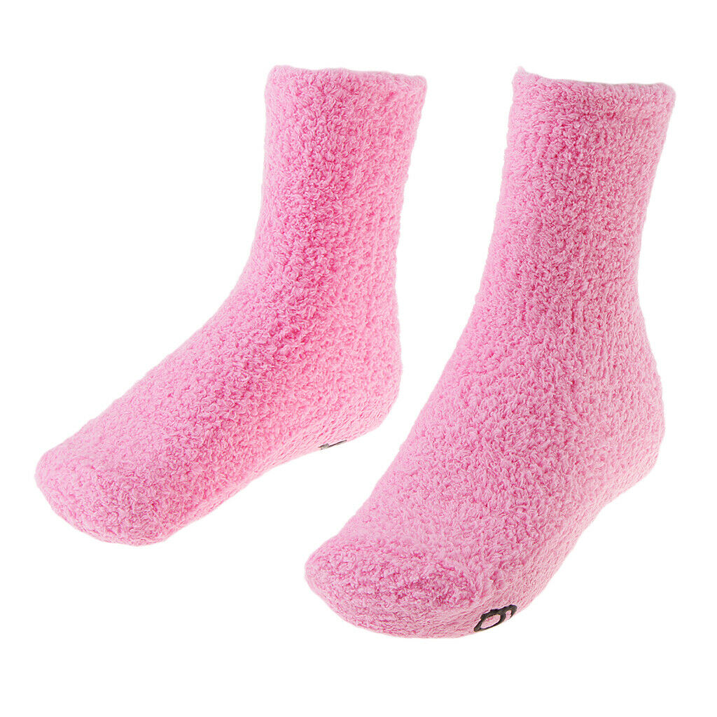 2 Pairs Fluffy Fuzzy Socks Cozy Socks Crew Socks Bed Socks Floor Socks