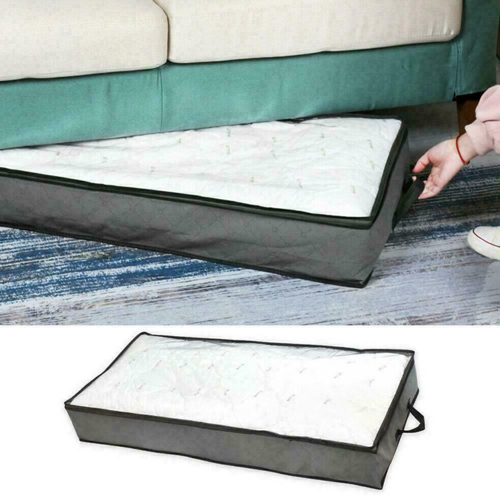 Under Bed Storage Zip Box Duvet Pillow Clothes Bedding Organiser Fast Bag X2M7
