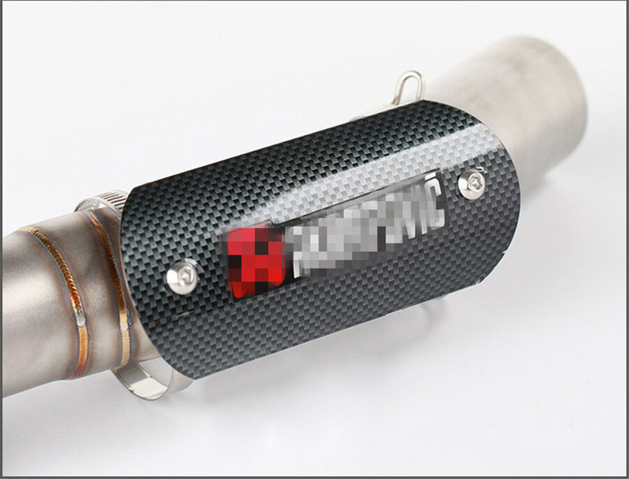 Carbon Fiber Color Motorcycle Exhaust Mid Link Pipe Heat Shield Guard Protector