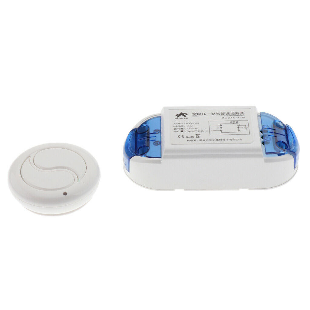 AC85V-250V Universal Single-Circuit Switch 2 Buttons Remote Controller
