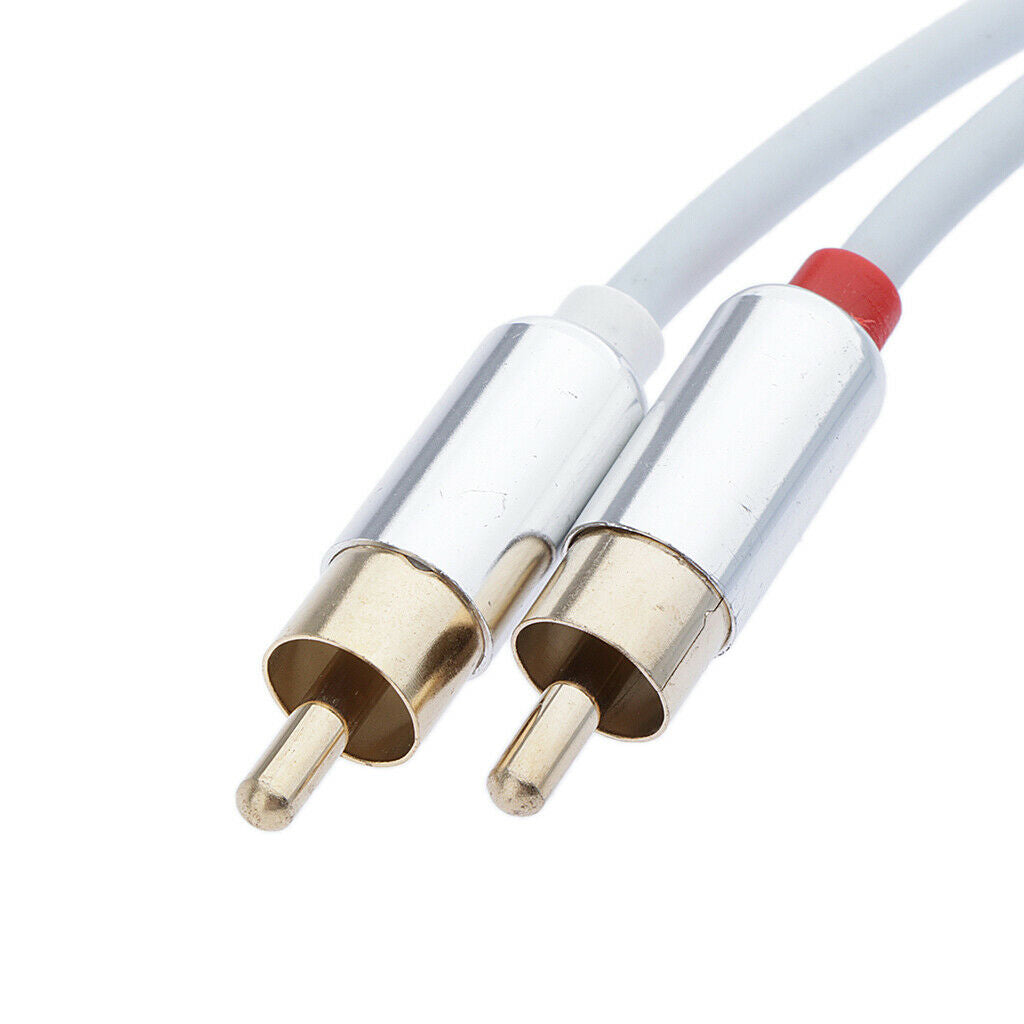 3.5mm Male to 2RCA Male Audio Stereo Y Splitter Cable for Tablet PC White