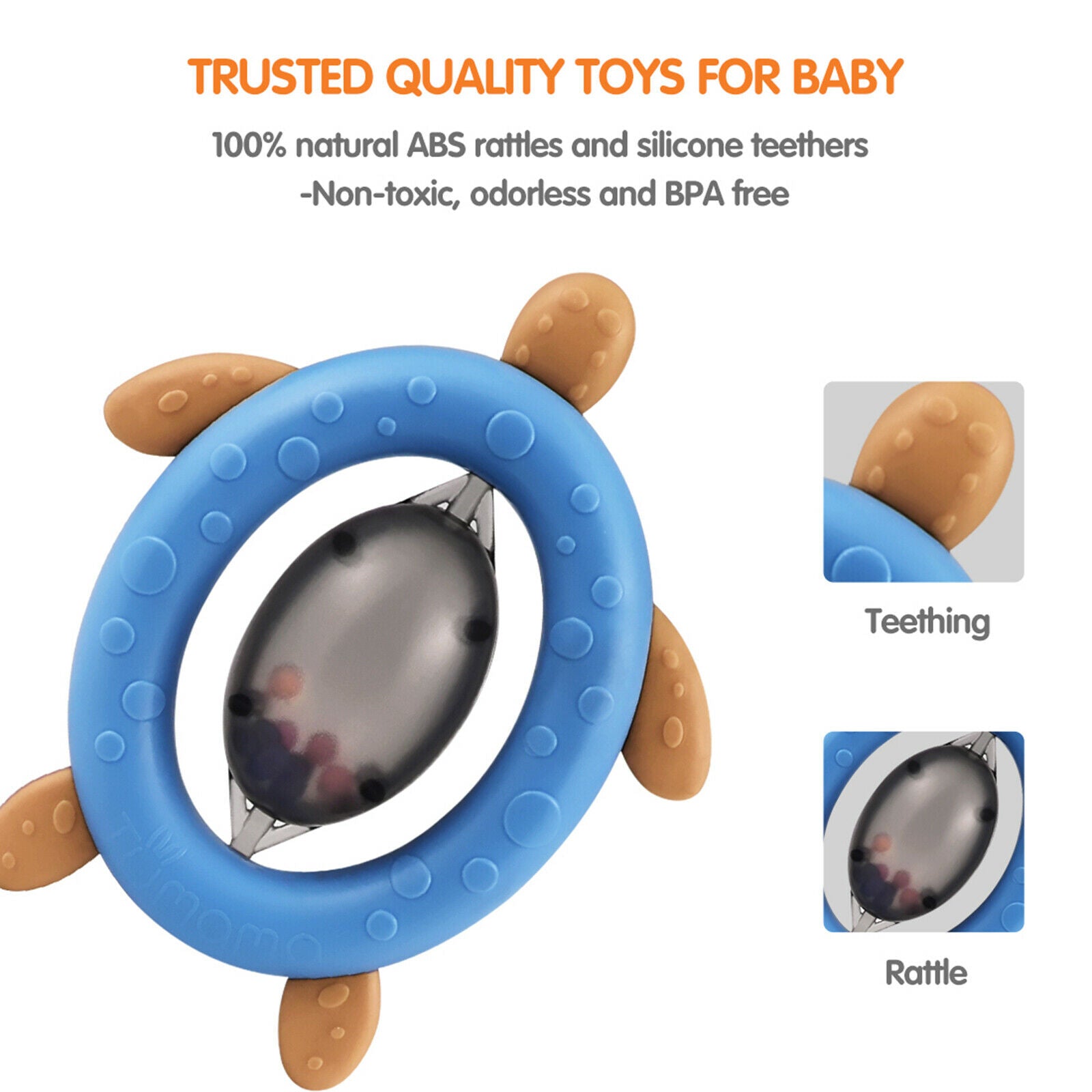 10pcs Newborn Baby Rattle Set Infant Teething Rattles Easy Grip Shaking Toys