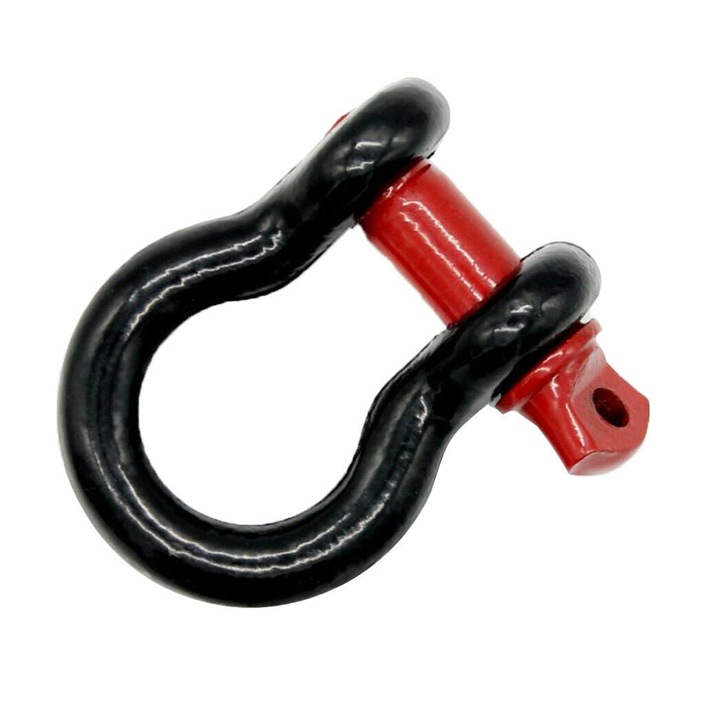 3/4" 2 Ton Univerial Car Tow Trailer Hook D-Rings Bow Shackle Red Black