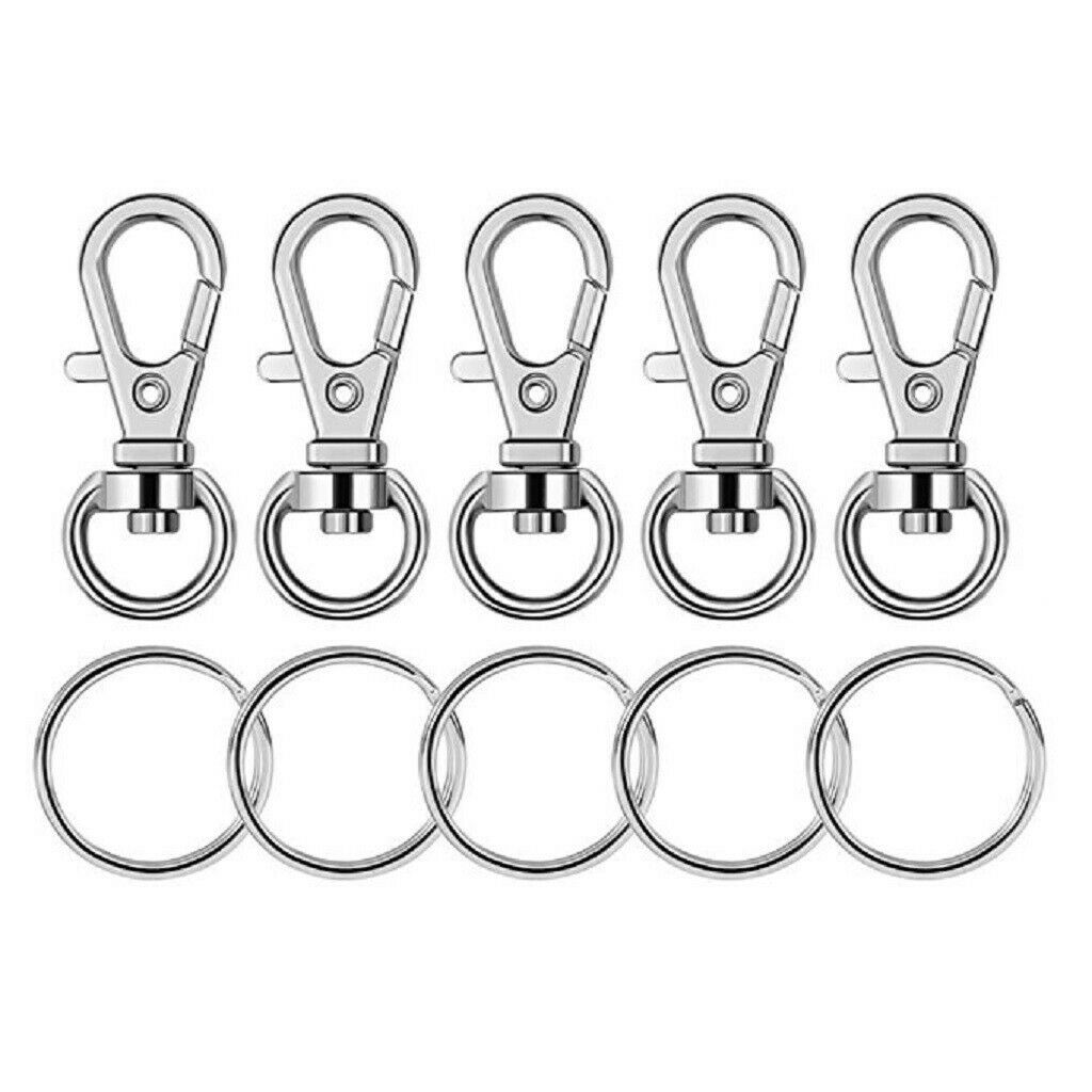 20 Pieces Key Hooks Rings Set 35 mm Key Rings (10pcs 25 mm Key Rings and 10pcs