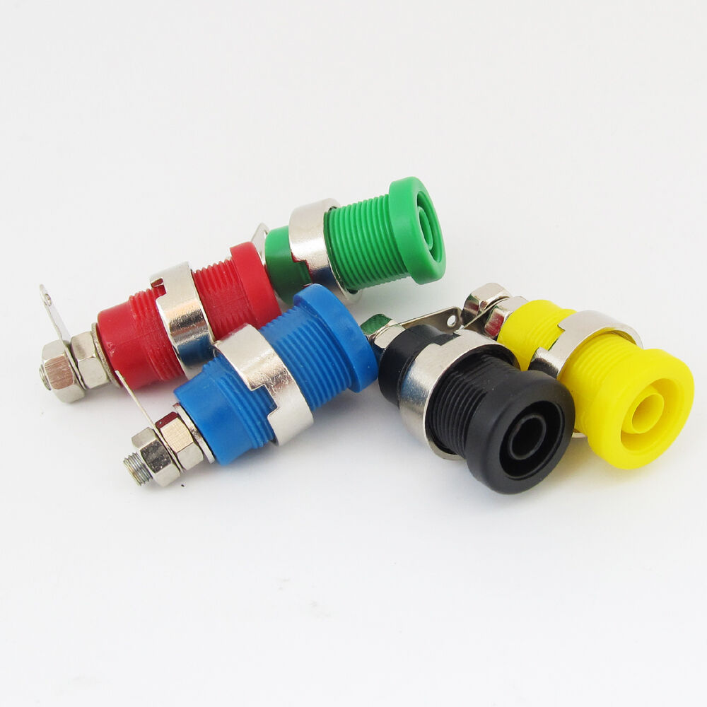 1set 5 colors 4mm Binding Post Banana Jack 4mm Safety protection Plug 2099