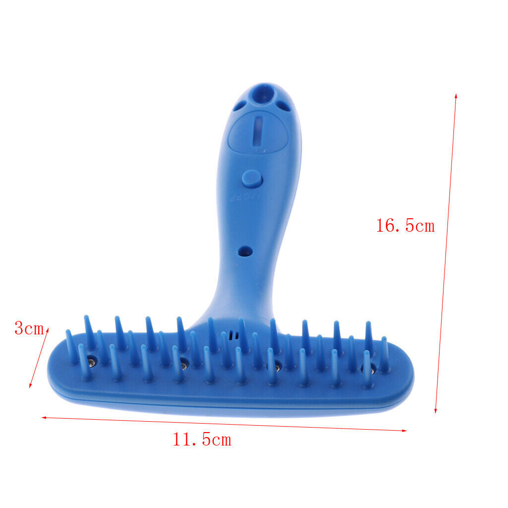 Pet Cat Dog Kitten Puppy Plastic Flea Comb Hair And Fur Grooming Brush Blue