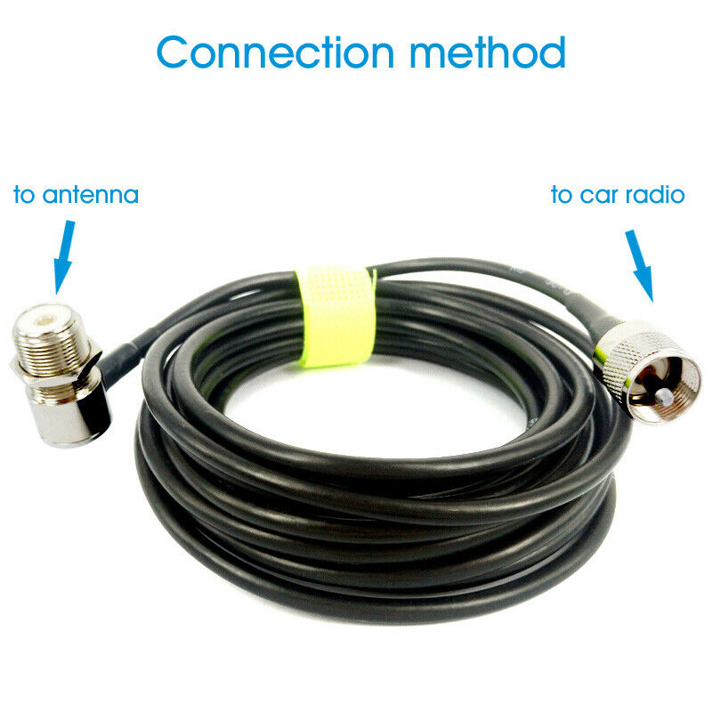 Antenna Connector Coaxial Extend Cord Cable 5M 16ft for Car Radio Walkie Talkie