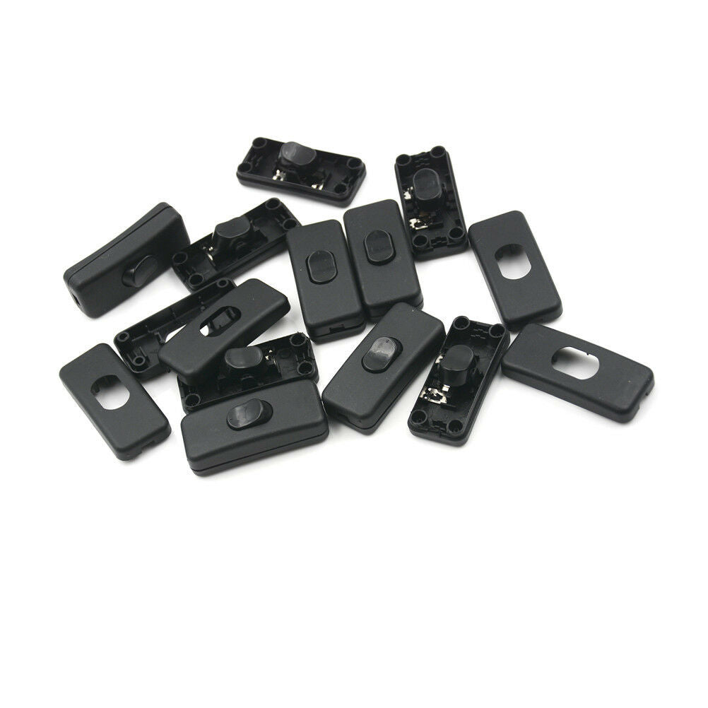 5Pcs AC 250V/125V 2A Plastic Light Switch ON/OFF Button In Line Cor.l8